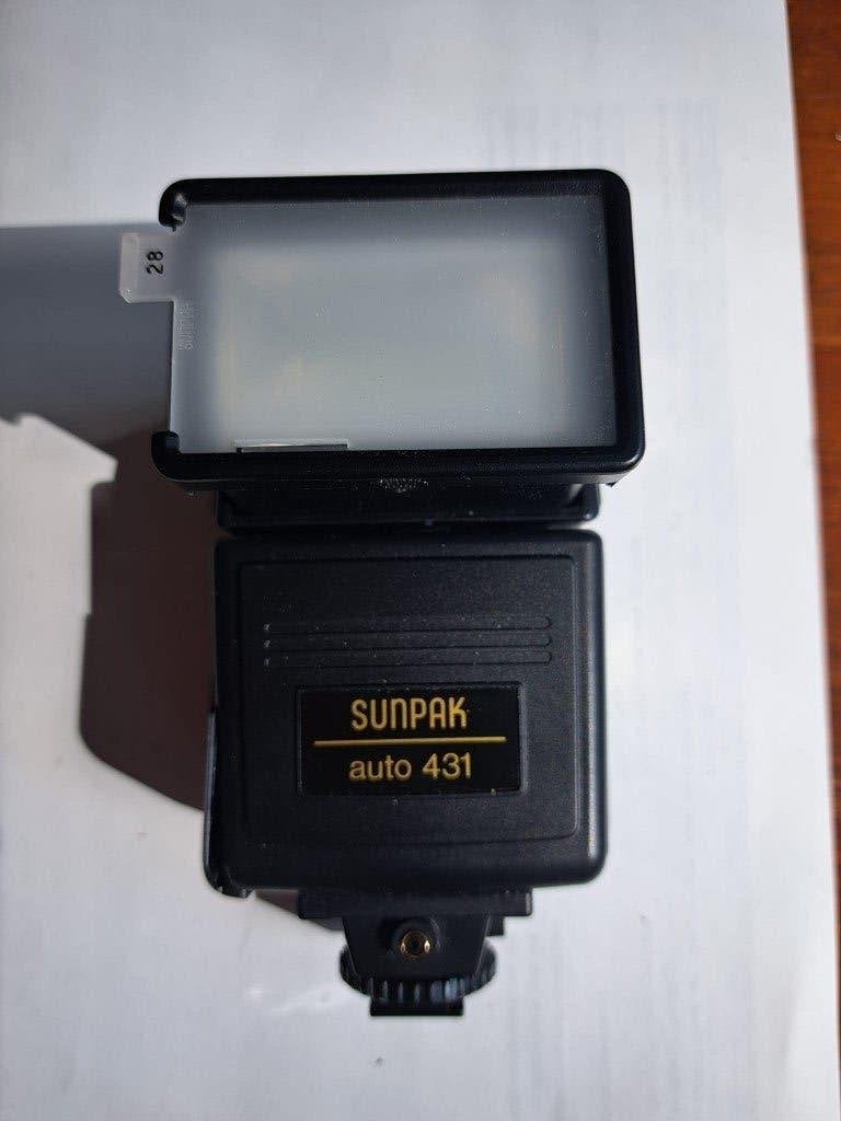 Sunpak auto 431 flitser, Gebruikt, Kantelbaar, Externe flitser, Ophalen of Verzenden