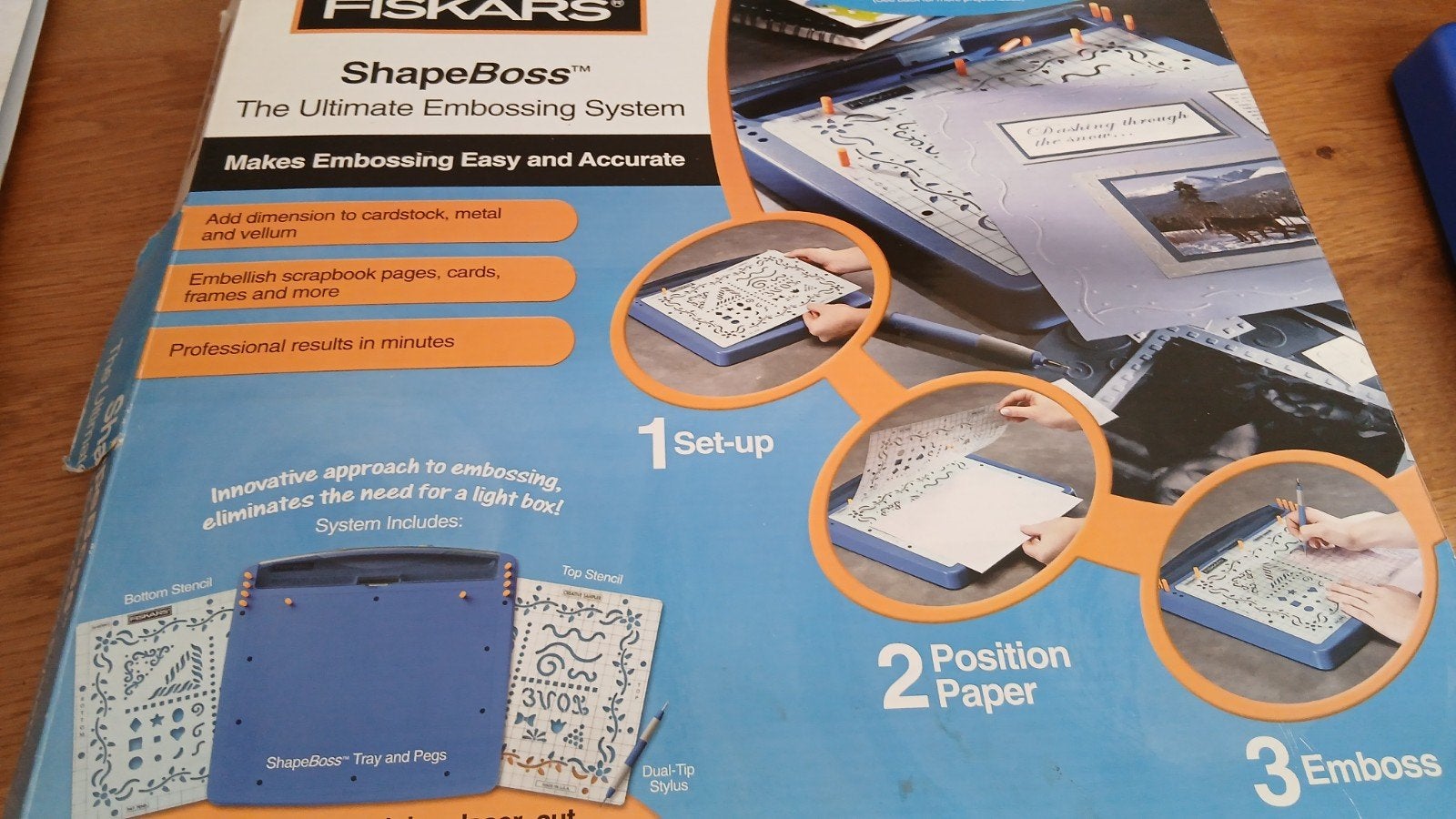 Fiskars ShapeBoss The Ultimate Embossing System, Geschikt voor karton, Gereedschap of Toebehoren, Ophalen of Verzenden, Zo goed als nieuw