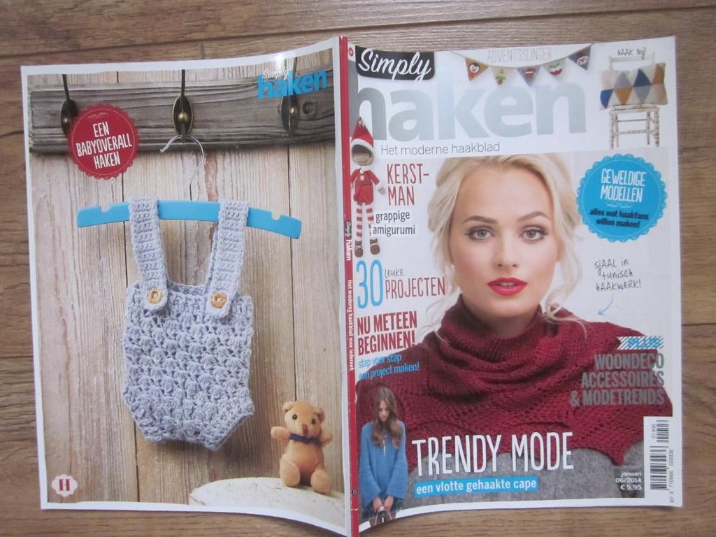 Simply haken Het moderne haakblad van januari 06/2014, Ophalen of Verzenden, Zo goed als nieuw, Haken, Patroon of Boek