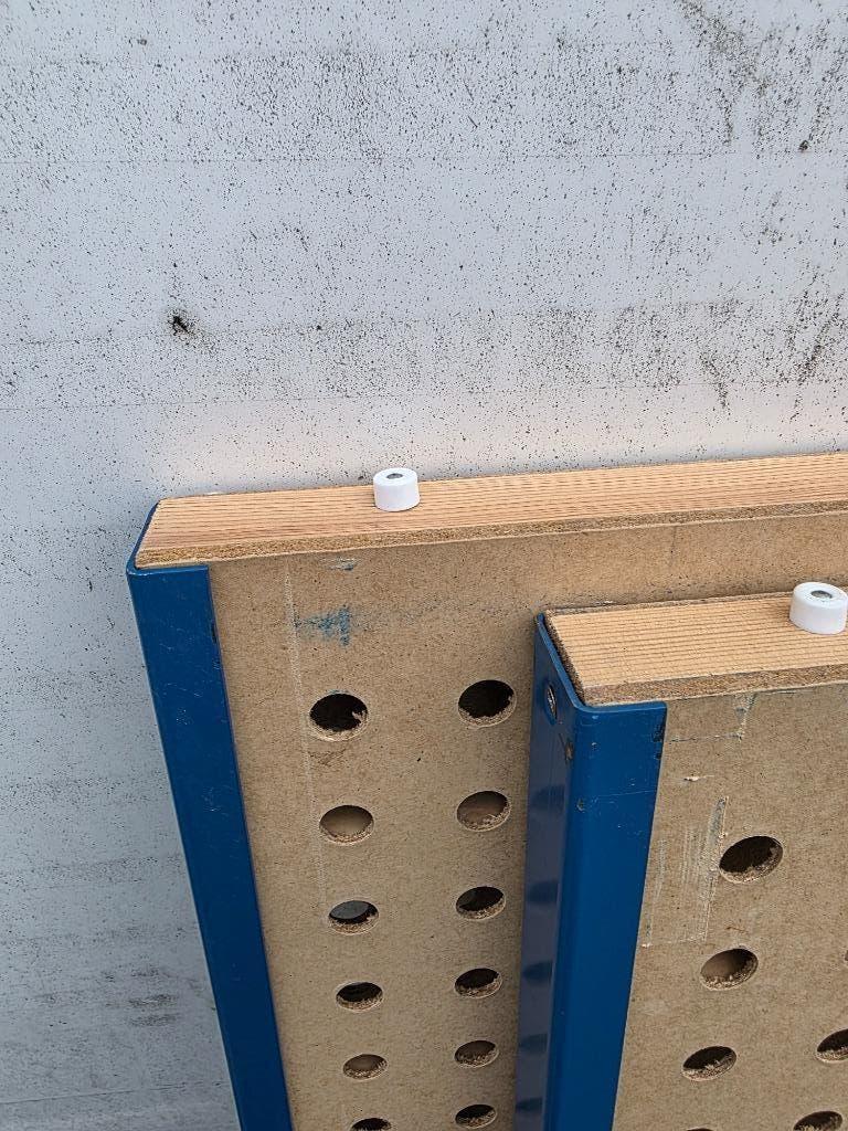 2x bedbodem lattenbodem dubbel board met stalen omranding, Ophalen, 90 cm, Eenpersoons, Zo goed als nieuw