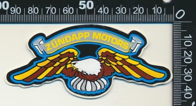 Sticker: Zundapp - Motors, Ophalen of Verzenden, Zo goed als nieuw, Auto of Motor