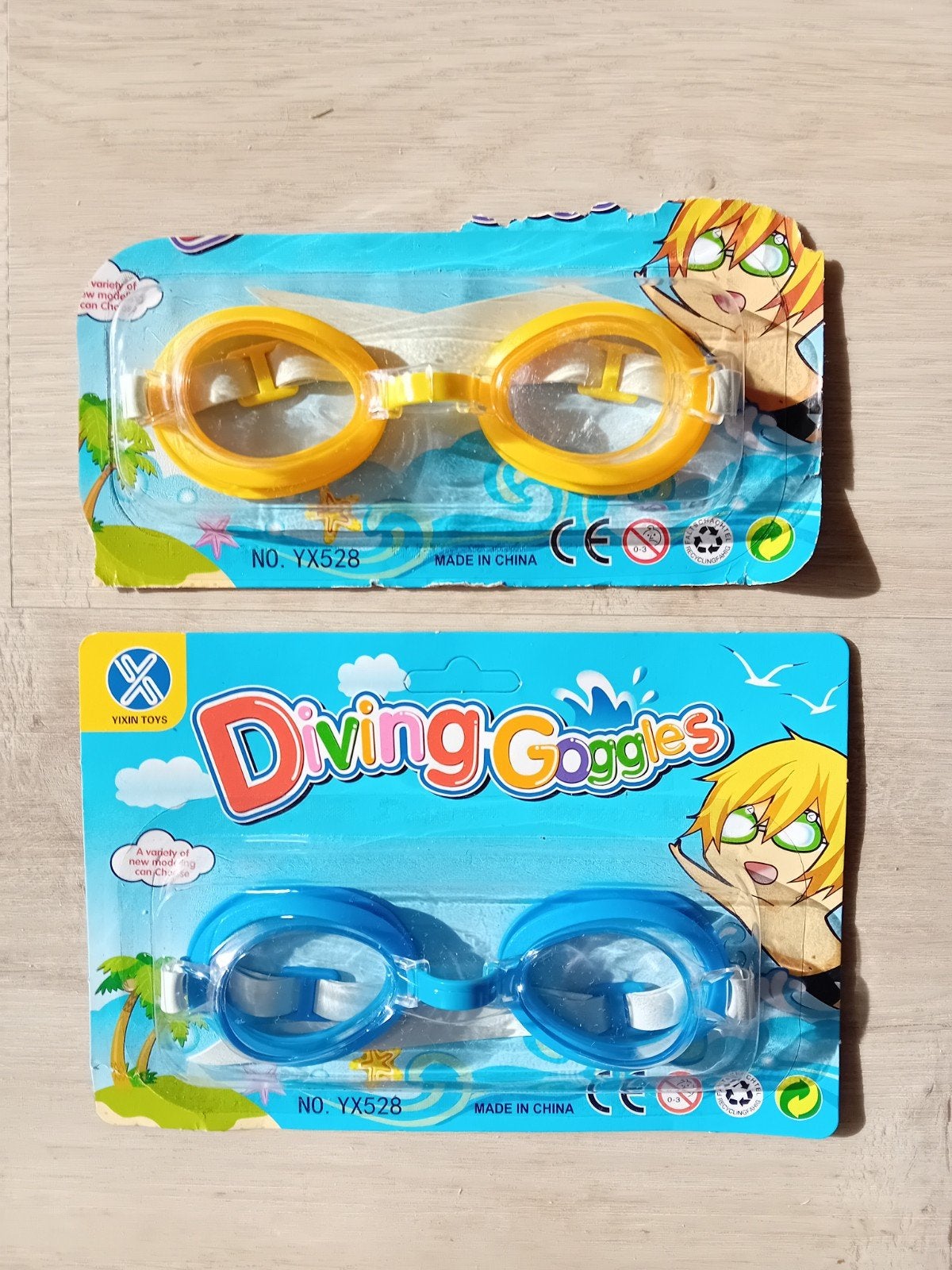 Duikbril - Geel of Blauw - Voor Kinderen NIEUW, Ophalen of Verzenden, Nieuw, Duikbril of Snorkel