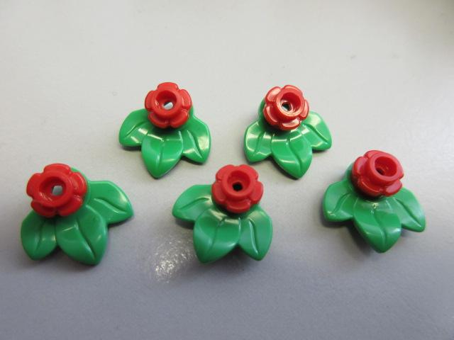 nr. 7380 Blaadjes met rode bloemetjes., Ophalen of Verzenden, Zo goed als nieuw, Complete set, Lego