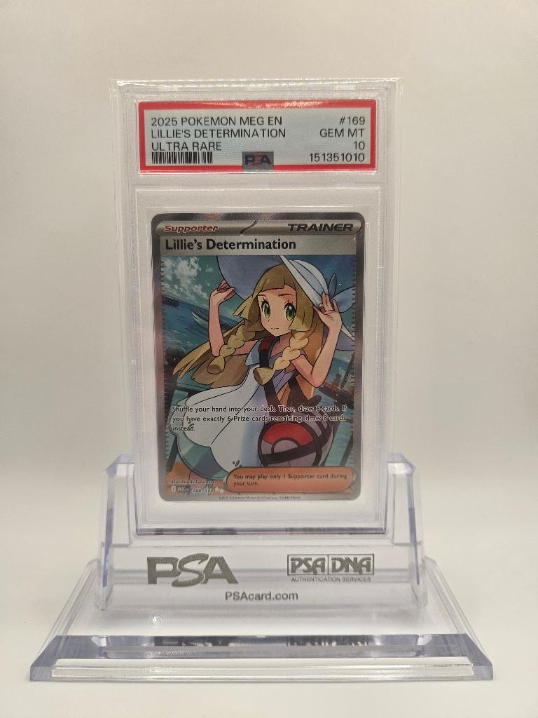 Lillie's Determination (MEG 169) Mega Evolution PSA 10, Ophalen of Verzenden, Zo goed als nieuw, Losse kaart