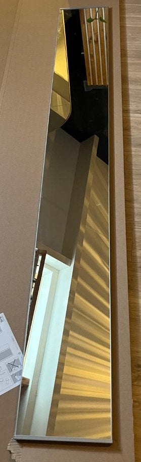 Ikea spiegel deur Vikedal 195cm bij 25cm(zonder scharnieren), Ophalen, Minder dan 50 cm, Glazen deur, Minder dan 25 cm