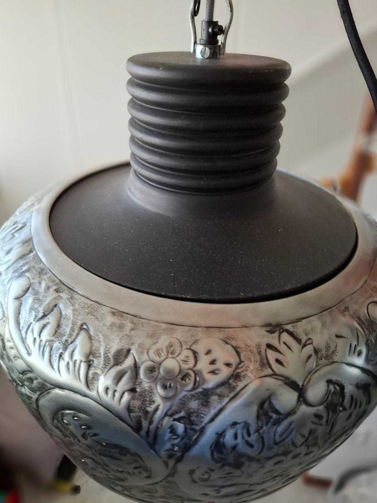 Hanglamp metaal, Huis en Inrichting, Lampen | Hanglampen, Ophalen, Zo goed als nieuw, Metaal