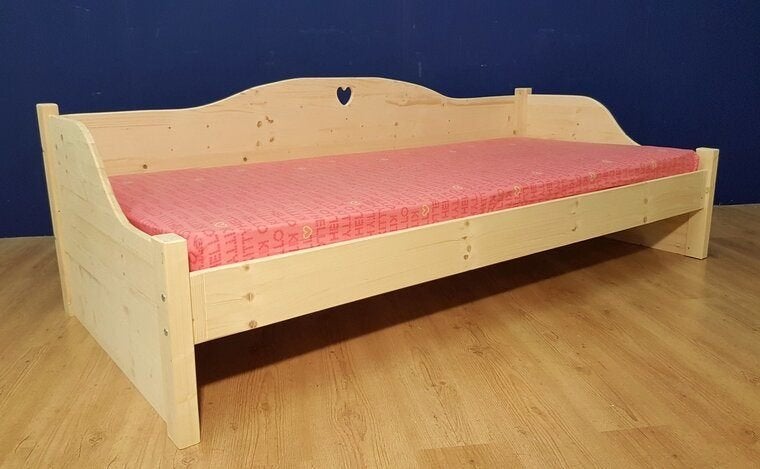 1-persoonsbed DEWI met hartje, Ophalen of Verzenden, Nieuw, 180 cm of meer, 85 tot 100 cm
