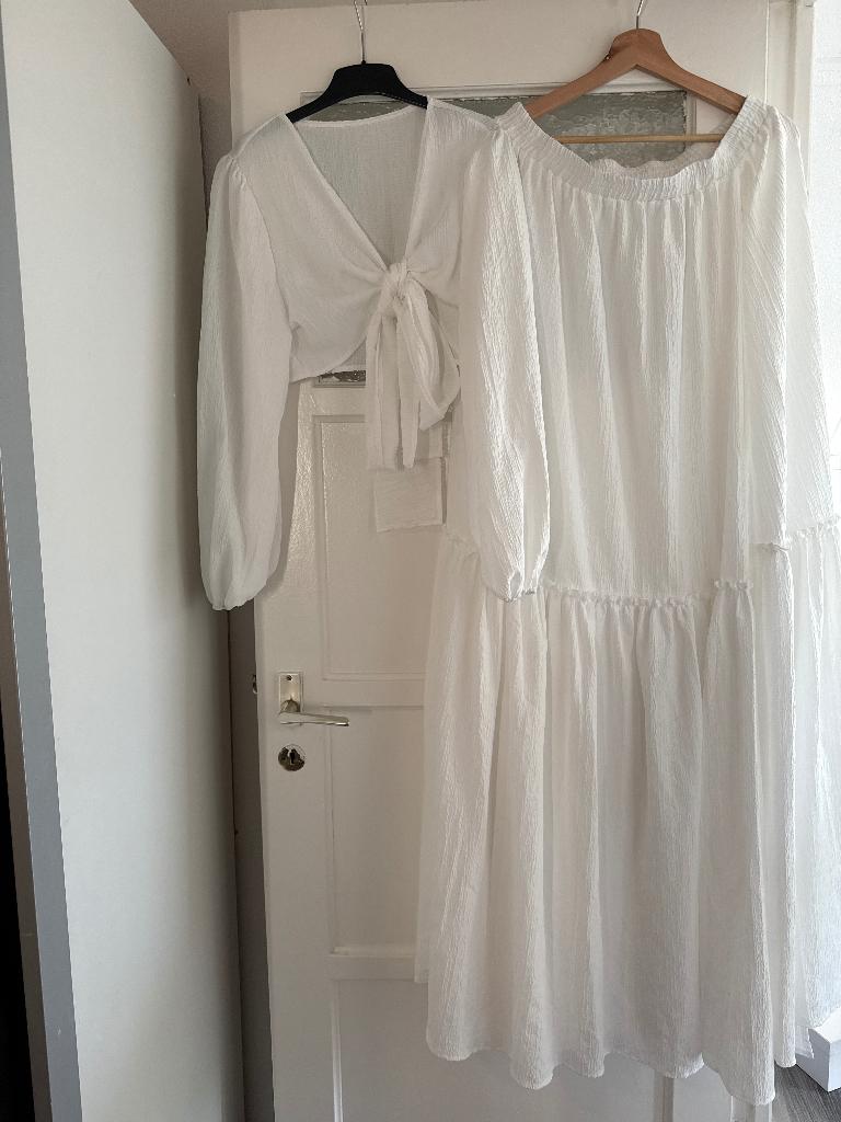 Tweedelig kledingset voor zwangere fotoshoot, Overige typen, Wit, Maat 46/48 (XL) of groter, Ophalen of Verzenden