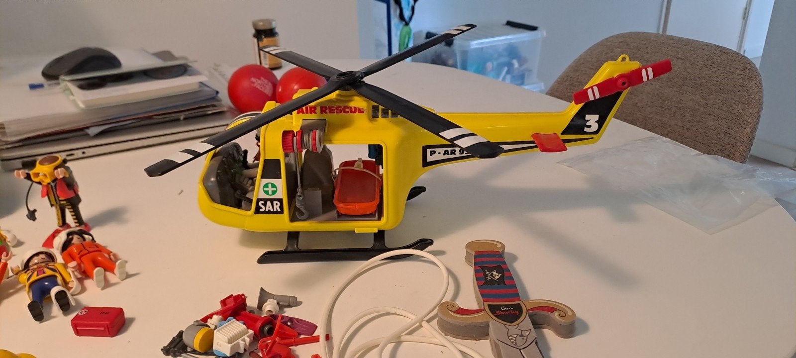 Playmobil Helikopter met reddingswerkers en accessoires, Ophalen of Verzenden