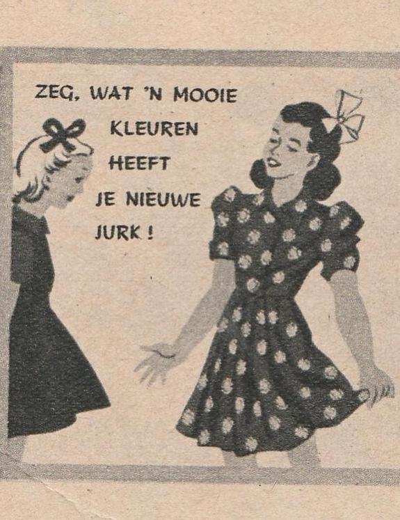 Retro reclame 1950 Castella Nijmegen wasmiddel nieuwe jurk, Verzamelen, Retro, Verzenden, Overige typen