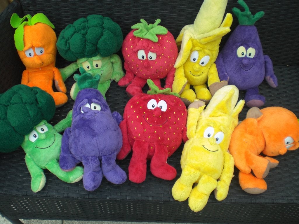 Jan Linders fruit/groenteknuffels-2x set van 5 stuks, Overige supermarkten, Ophalen of Verzenden