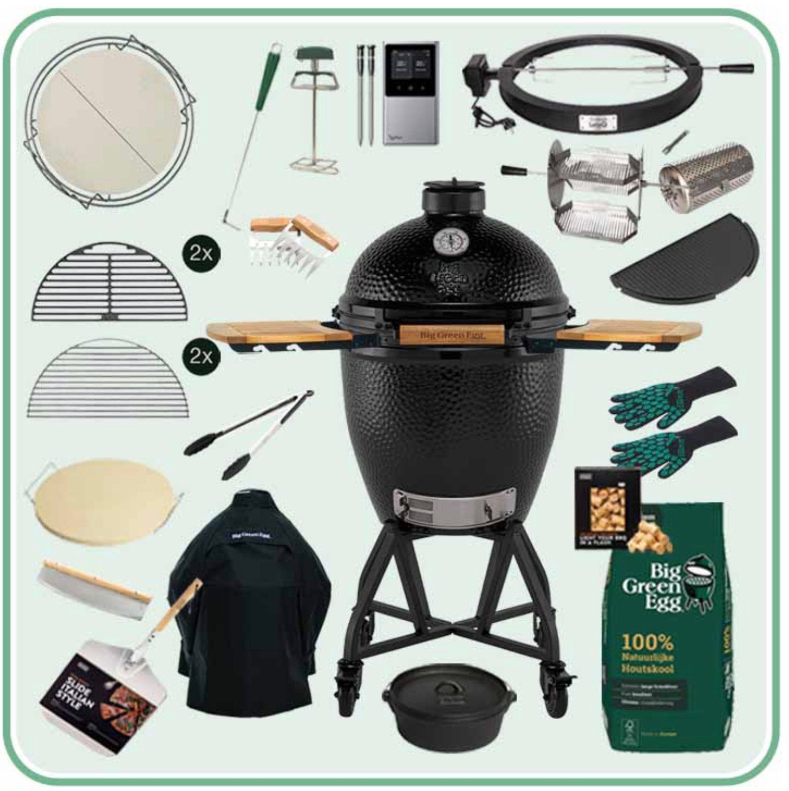 Big Green Egg Large Deals, Ophalen of Verzenden, Nieuw, Big Green Egg, Met accessoires