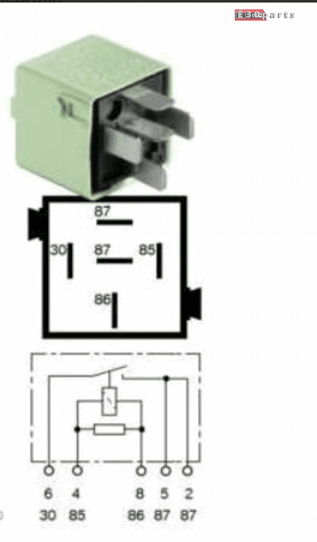 Relais groen BMW 3 serie E30 61368373700 8373700, Gebruikt, -, -, Ophalen of Verzenden