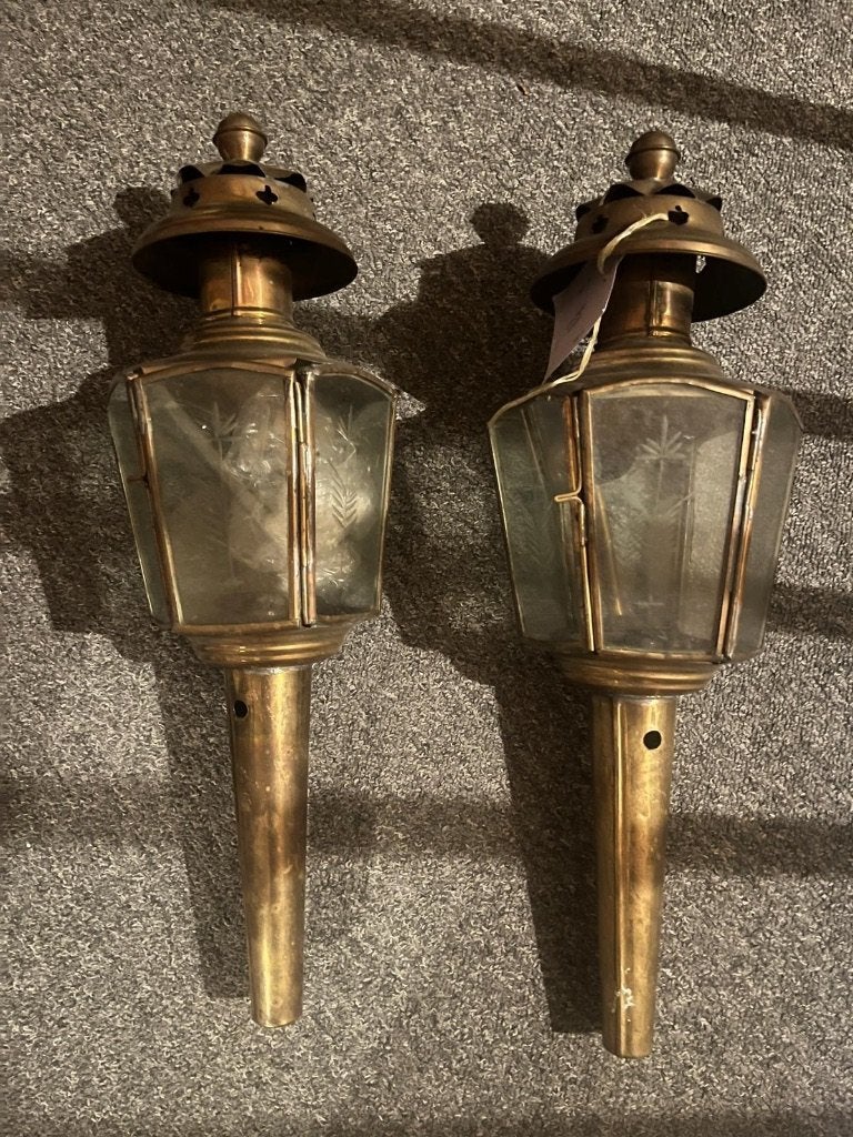 Paarden koets lampen (koper), Ophalen, Koper