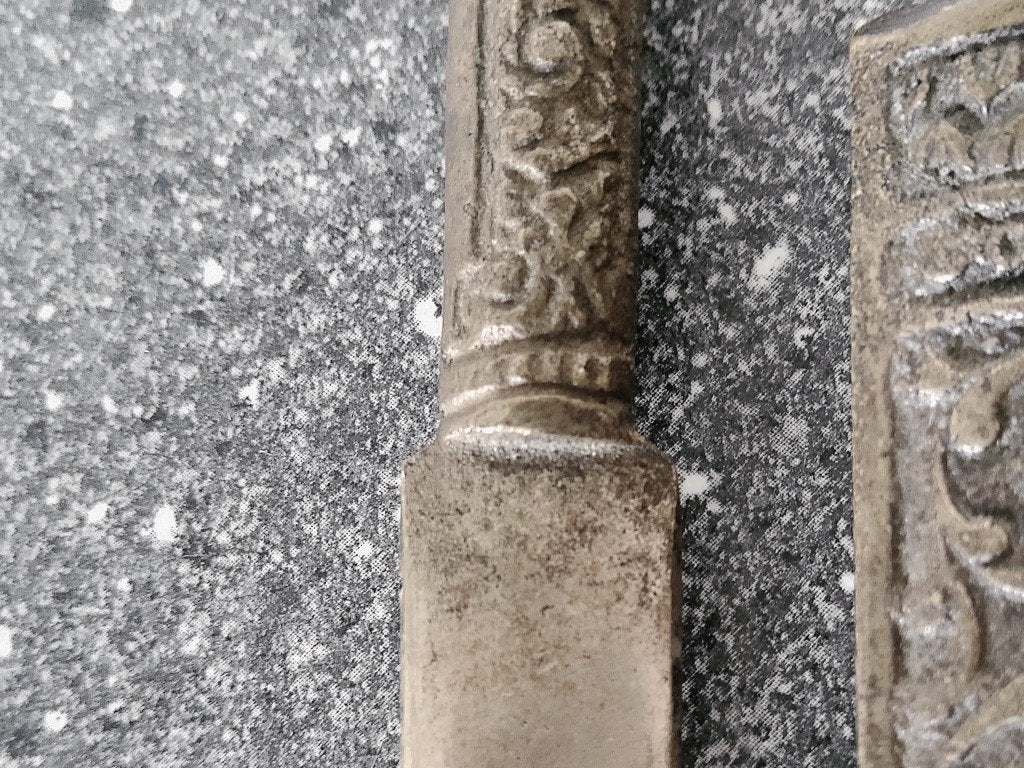 Antieke of vintage verzilverde dolk briefopener Ottomaans ?, 22 cm, Handgemaakt, Overige herkomsten, Bruin