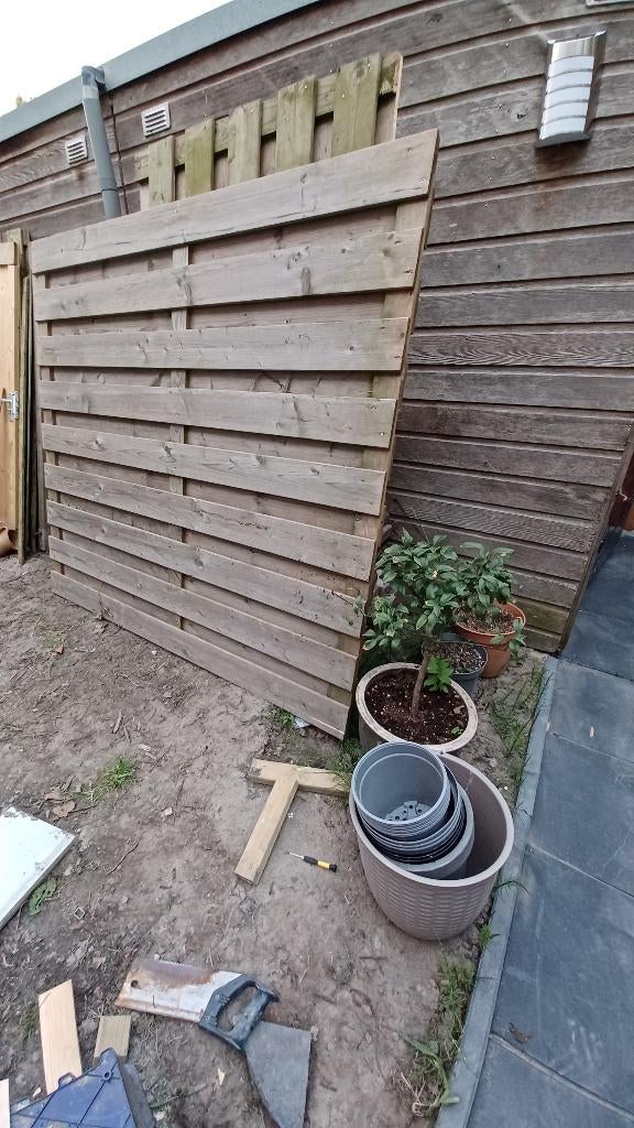 Schutting, Ophalen of Verzenden, Hout, Minder dan 3 meter, 1 tot 2 meter