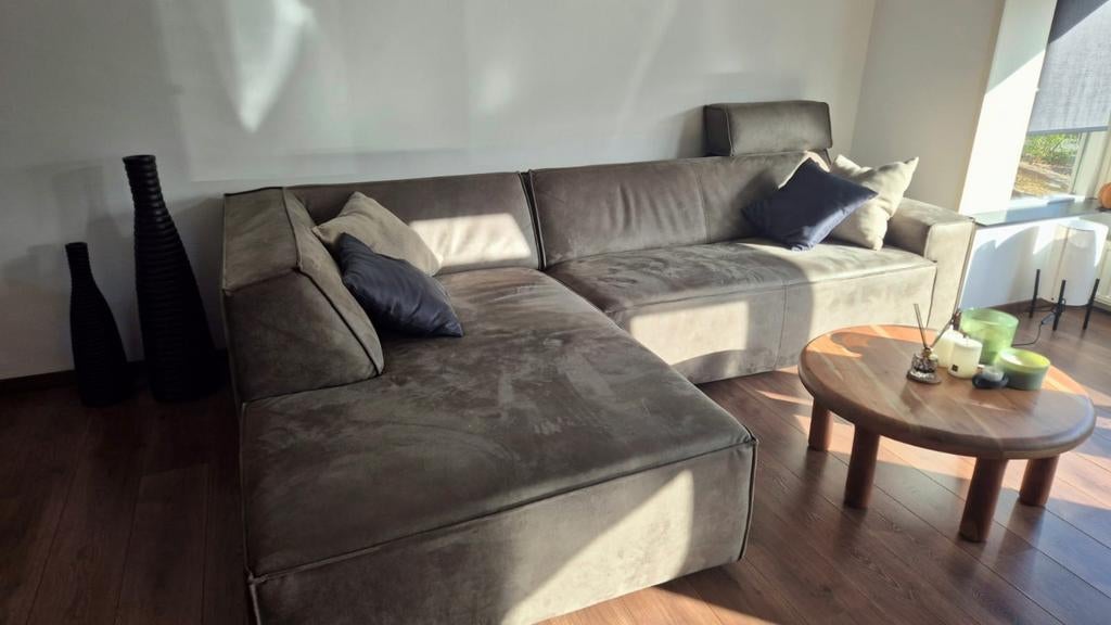 Comfortabele hoekbank - Stof - Zo goed als nieuw, Ophalen, Modern, Comfortabel, 250 tot 300 cm, Gebruikt