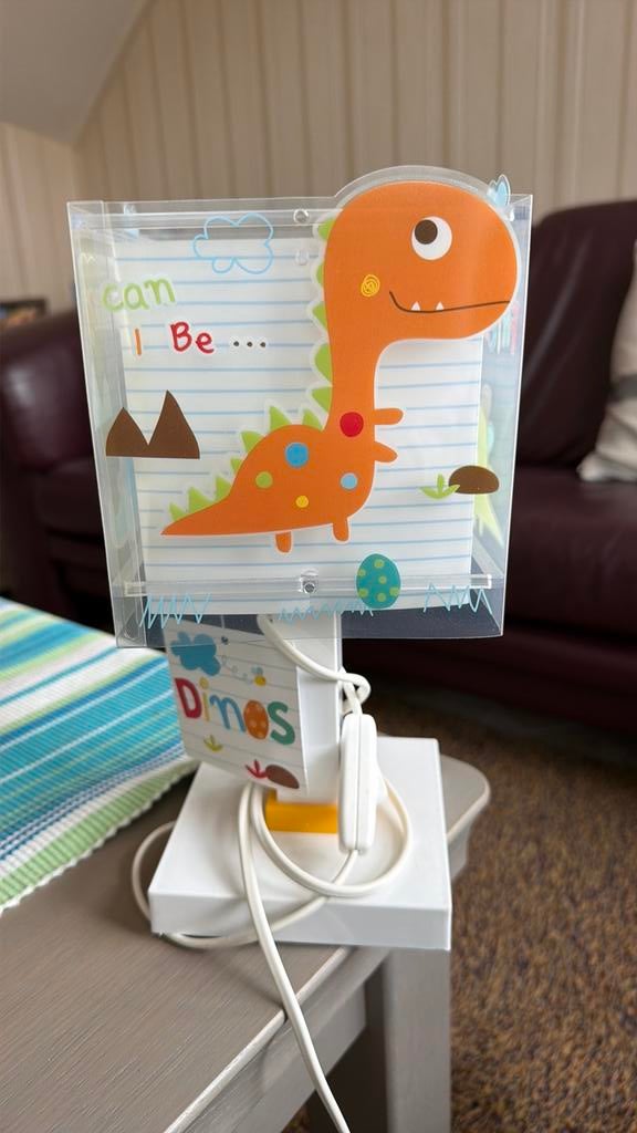 Dino lampje, Kinderen en Baby's, Kinderkamer | Inrichting en Decoratie, Ophalen of Verzenden, Zo goed als nieuw, Lamp