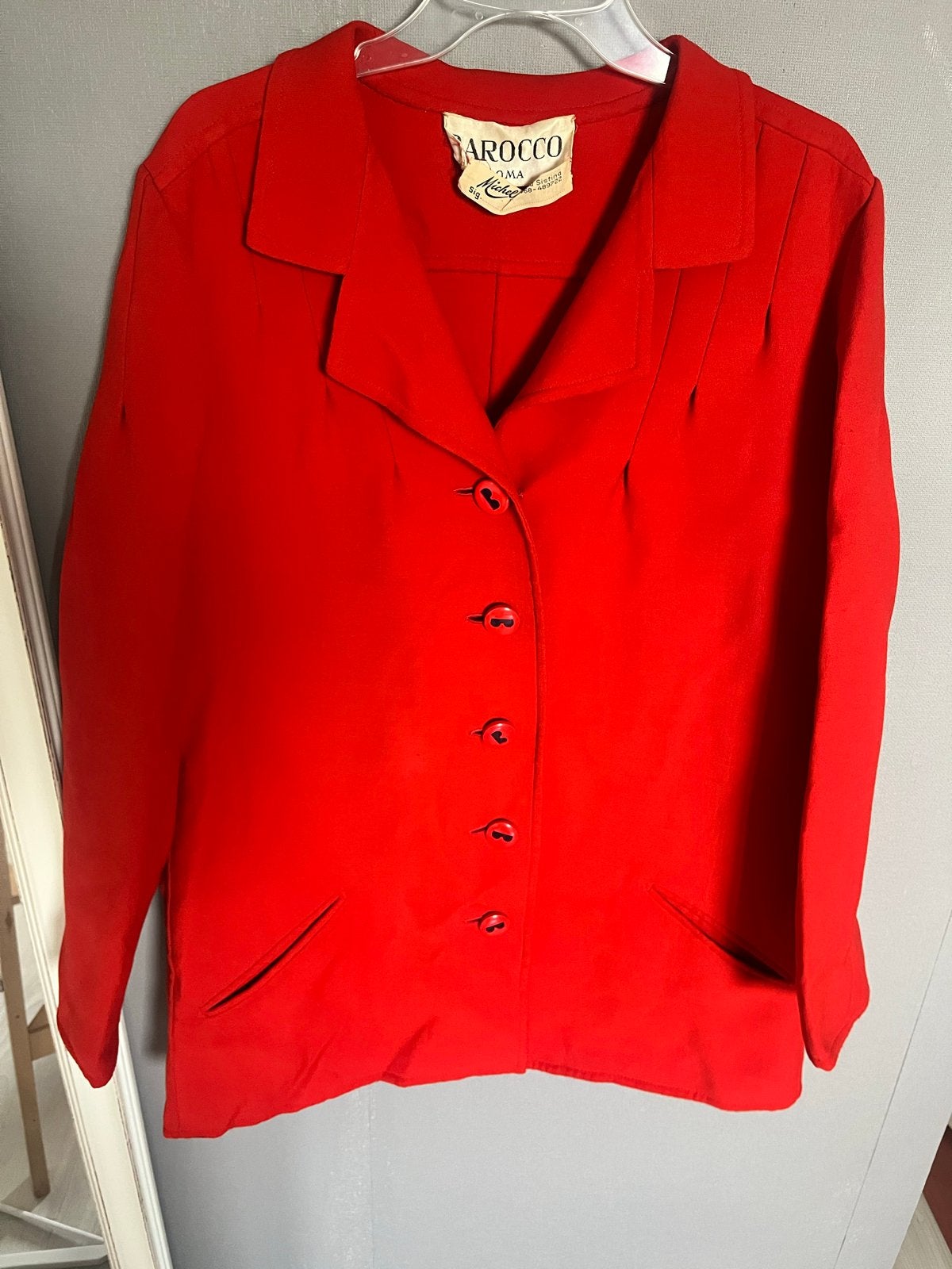 Barocco Roma vintage 70er jaren Rode jasje, Kleding | Dames, Ophalen of Verzenden, Gedragen, Maat 42/44 (L), Rood