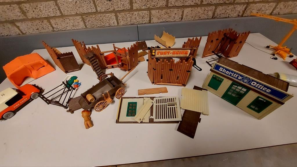 Te koop groot assortiment playmobil wild west fort, Ophalen of Verzenden, Gebruikt