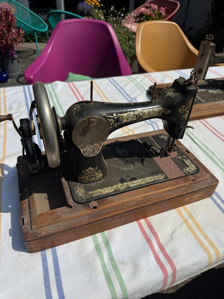 2x Antieke Singer naaimachine  decoratief  oude naaimachines, Ophalen of Verzenden