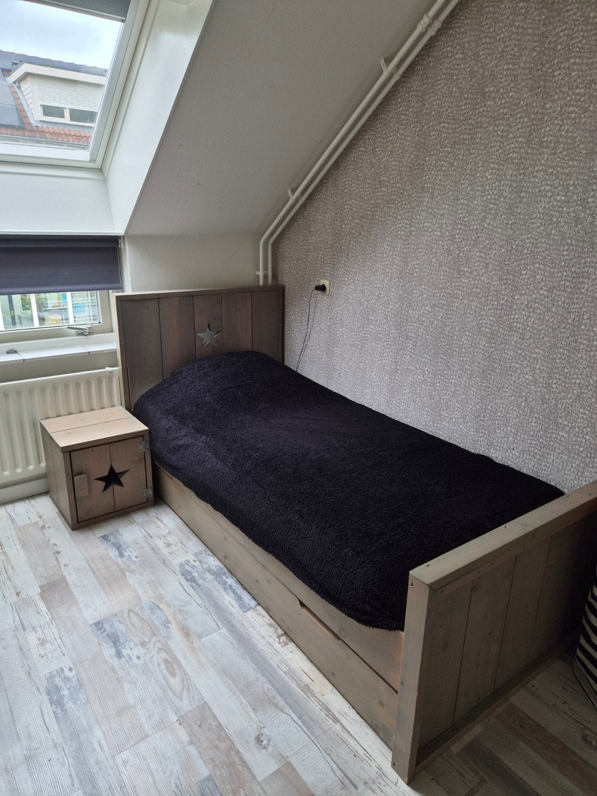 slaapkamer set 1 persoons kind/tiener, Met deur(en), Gebruikt, Rustiek, Landelijk, 150 tot 200 cm