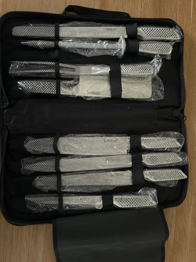 Complete messenset van SwissLine, Ophalen of Verzenden, Zo goed als nieuw, Rvs of Chroom, Bestekset