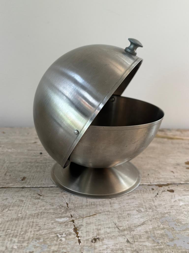 Space Age Suiker/Snoep Opbergschaal - Jaren '60 Pop-Art RVS, Antiek en Kunst, Ophalen of Verzenden