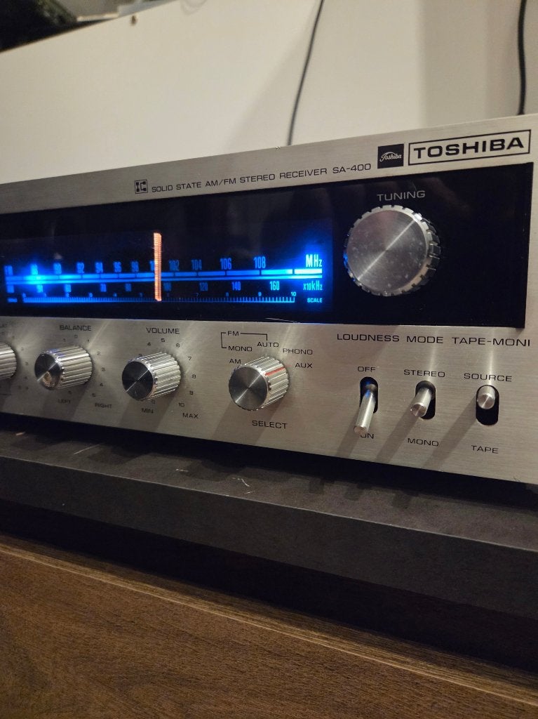 Toshiba SA-400 Receiver, Zo goed als nieuw, Ophalen, Overige merken, Minder dan 60 watt