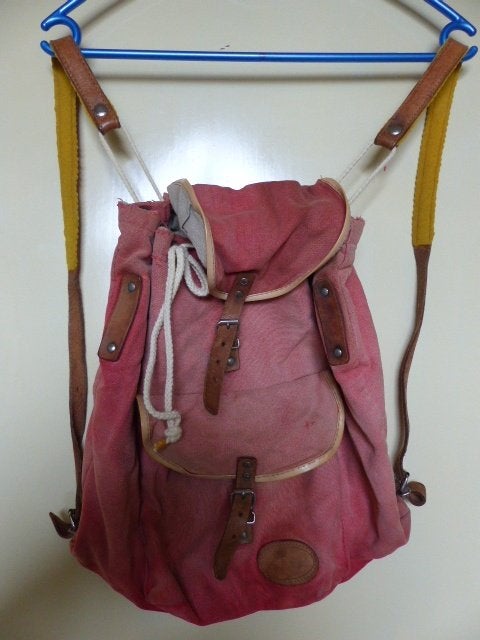 retro vintage canvas rugzak jaren 80 Hema, Ophalen of Verzenden, Overige typen