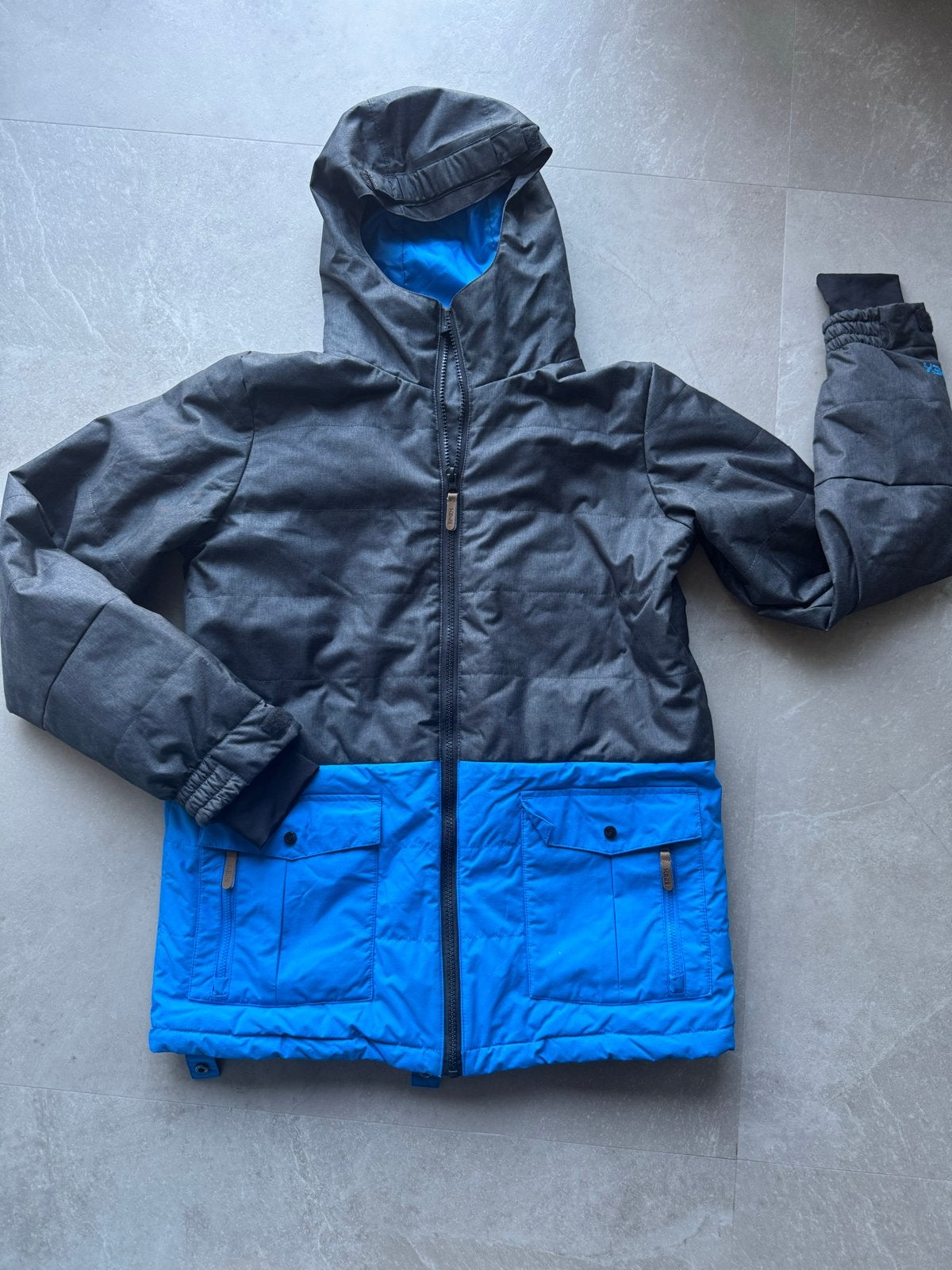 Spex ski-jas / winterjas maat 158-164, Overige maten, Ophalen of Verzenden, Zo goed als nieuw, Grijs