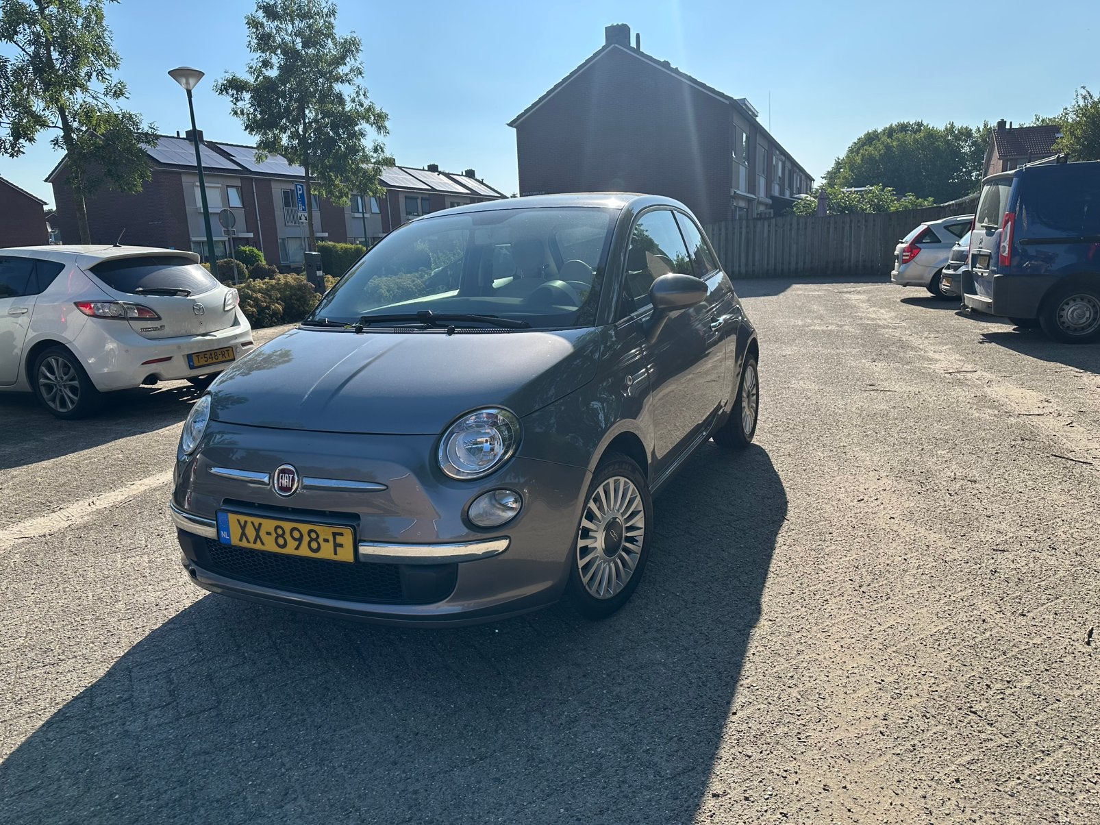 Fiat 500 1.2 C 2014 Grijs, Auto's, Voorwielaandrijving, 4 cilinders, 840 kg, Leder en Stof
