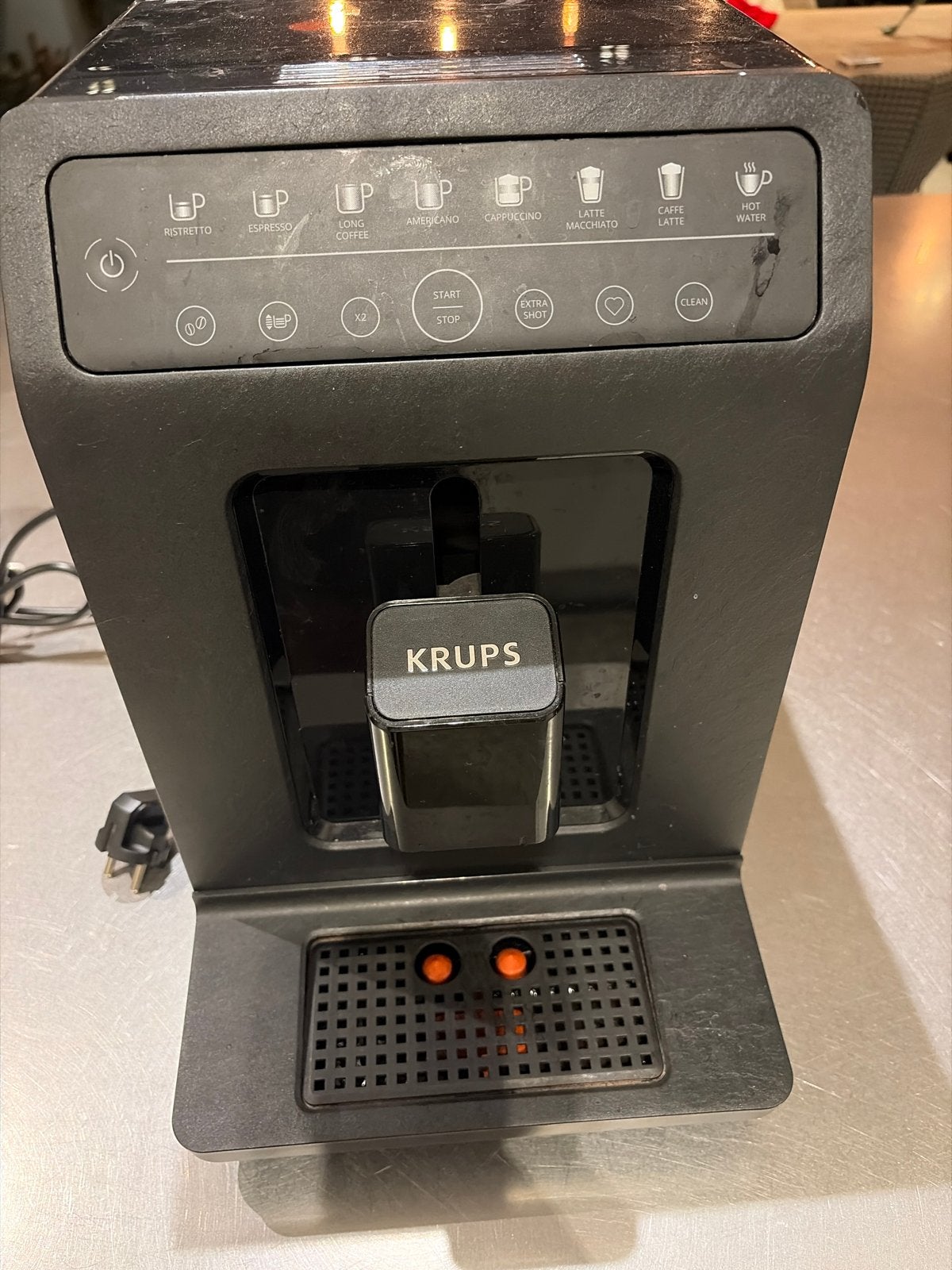 Krups EA89 Volautomatische Espressomachine, Ophalen of Verzenden, Gebruikt, Espresso apparaat, Koffiebonen