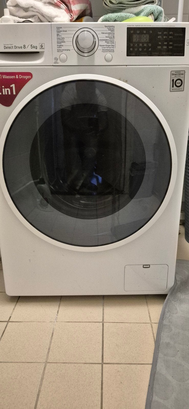 LG Wasmachine/Droger Combinatie 8/5kg - Lager Defect, Ophalen of Verzenden