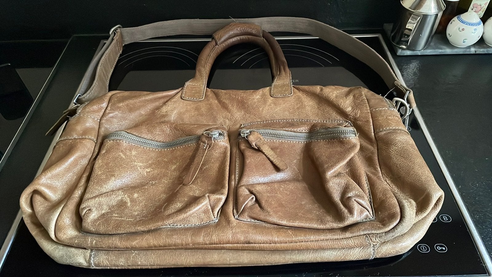 Cowboysbag the bag 1030 the bag, Ophalen of Verzenden, Zo goed als nieuw, Bruin, Handtas