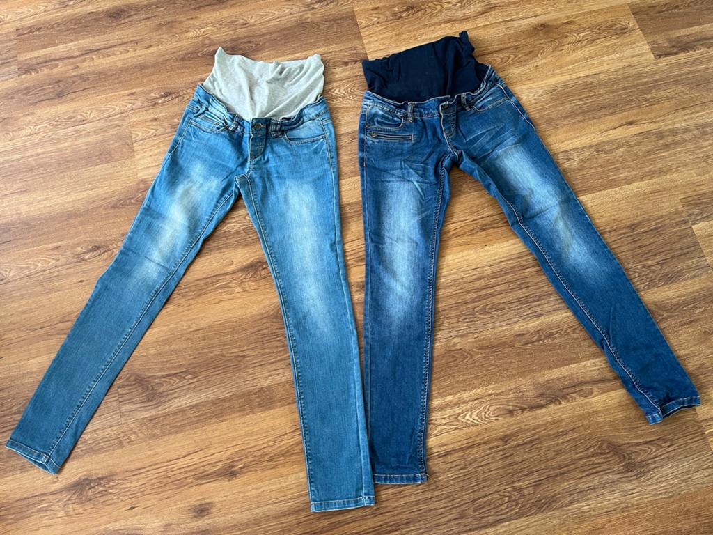 Zwangerschapsbroeken Mamalicious maat 27/32, Kleding | Dames, Positiekleding, Blauw, Ophalen of Verzenden, Maat 36 (S), Gedragen