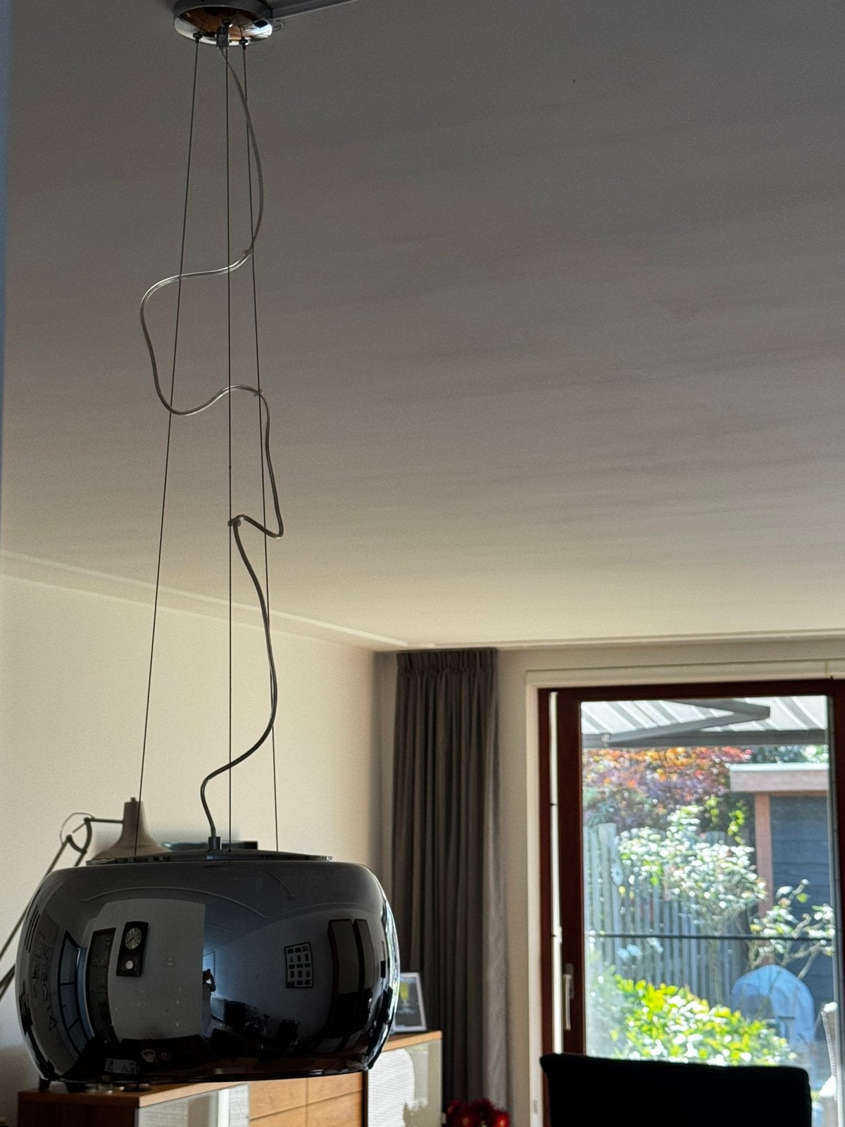 Te koop een mooie hanglamp, Ophalen, Zo goed als nieuw, Glas, Modern