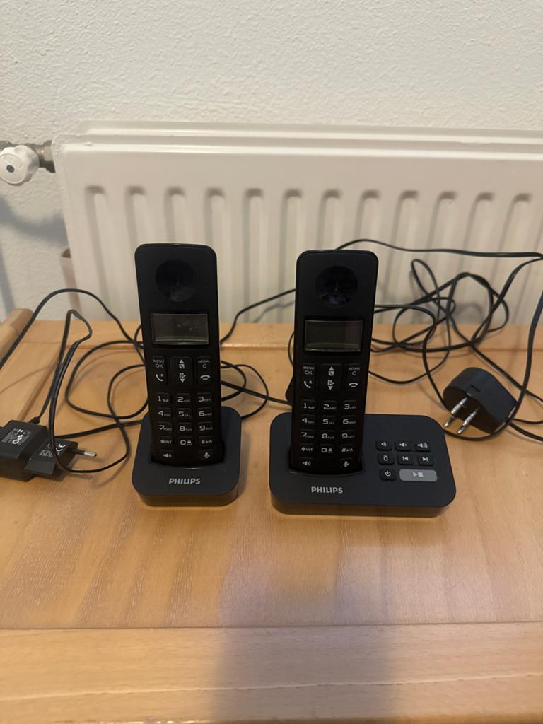 Philips Dect telefoonset D205 DUO met antwoordapparaat, Ophalen of Verzenden, Gebruikt, 2 handsets
