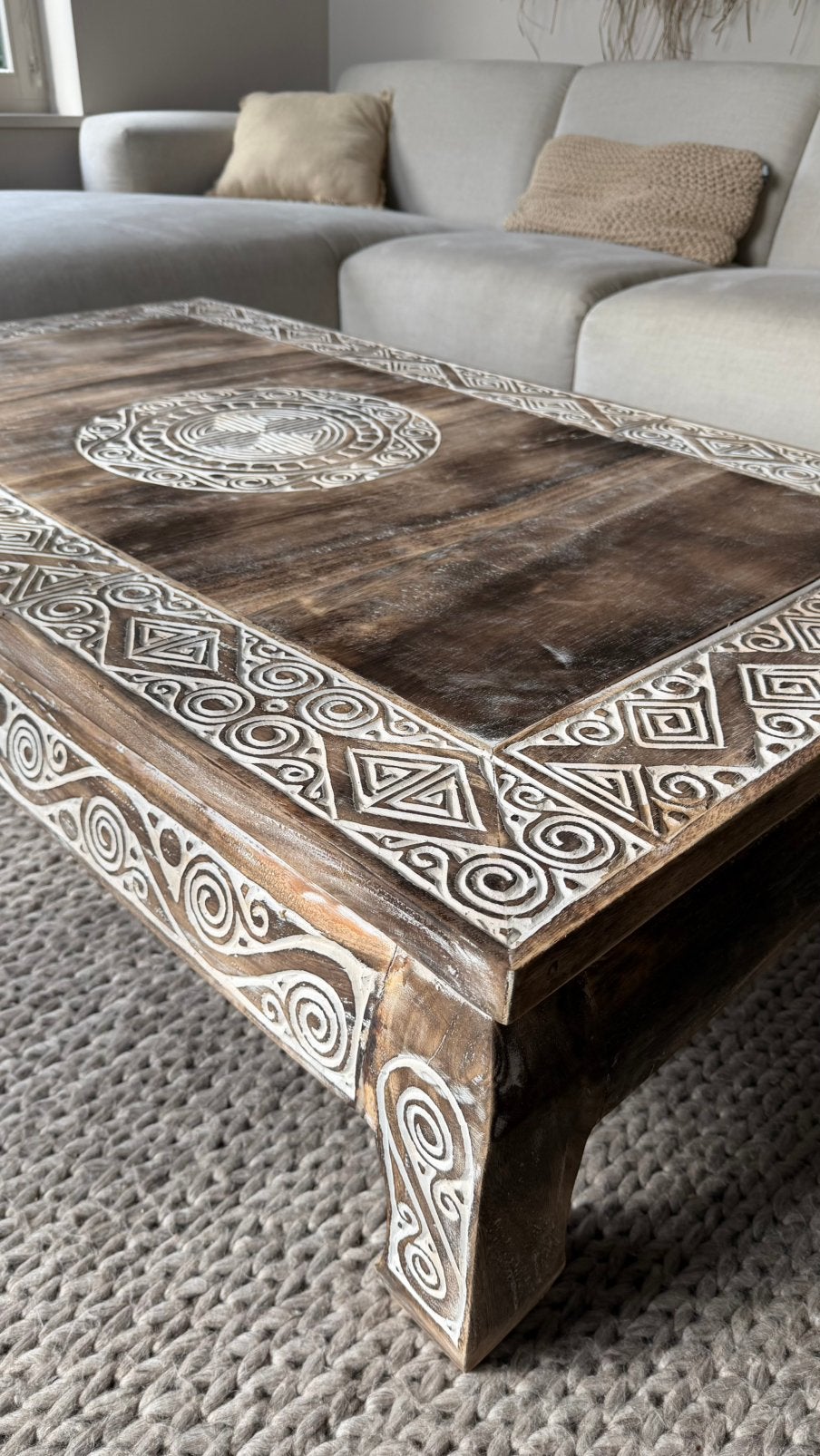 Indonesische salontafel, Ophalen, 100 tot 150 cm, Nieuw, 50 tot 100 cm