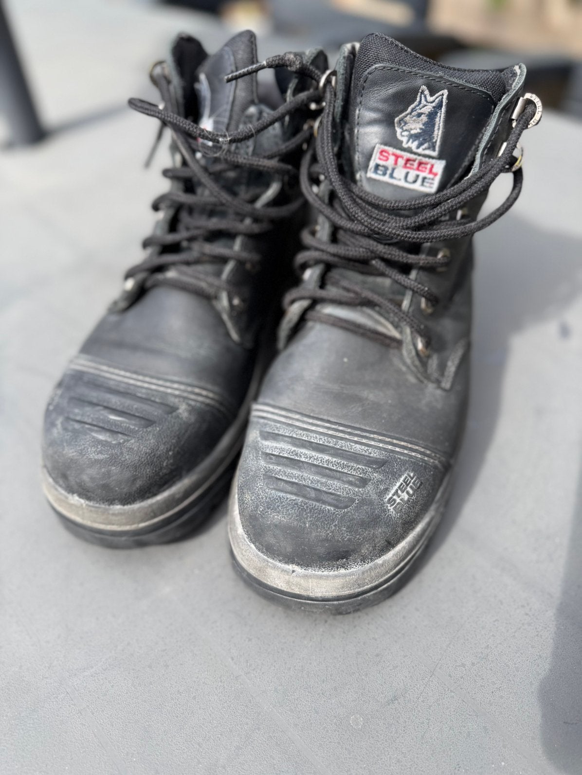 Steel blue werkschoenen mt 44, Ophalen of Verzenden, Zo goed als nieuw