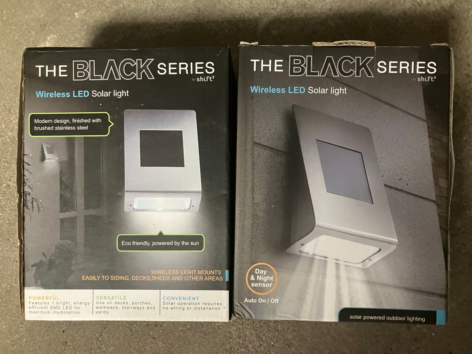 2 solar led buitenlichten, Ophalen, Zonne-energie, Staal, Minder dan 50 watt