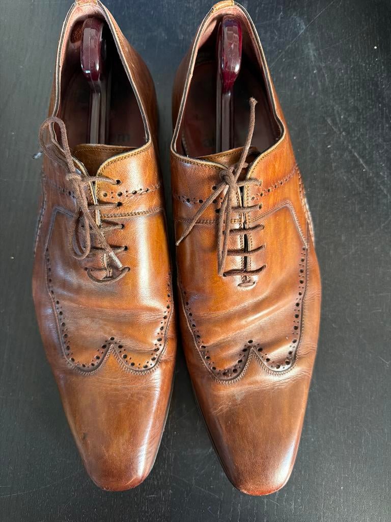 Magnanni veterschoenen, bruin, maat 46, Kleding | Heren, Schoenen, Ophalen of Verzenden, Gedragen, Bruin, Veterschoenen