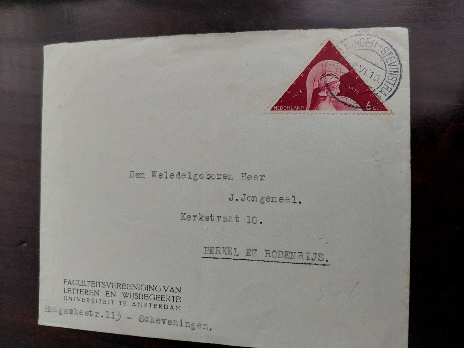 SCHEVENINGEN  STEMPEL STEVENSTRAAT.2., Postzegels en Munten, Ophalen of Verzenden, Envelop