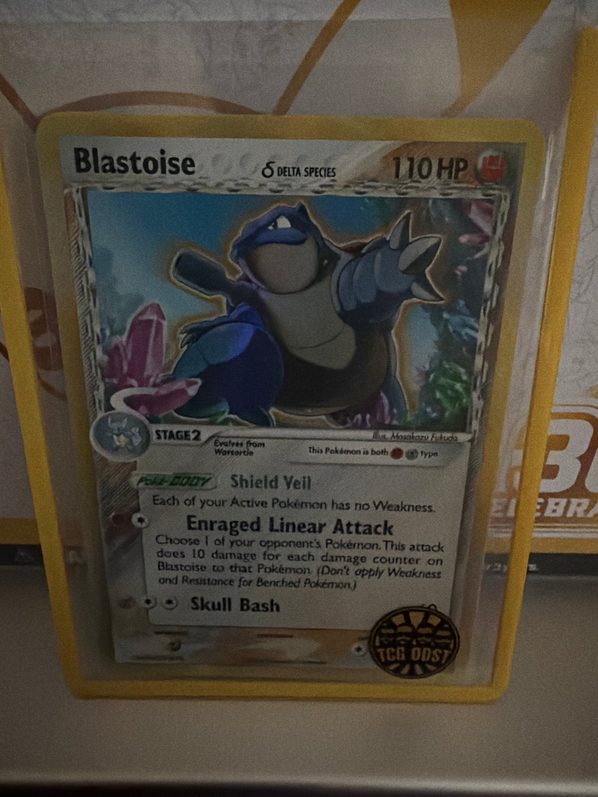 Blastoise Delta Species Pokémon Kaart 110 HP, Ophalen, Zo goed als nieuw, Losse kaart