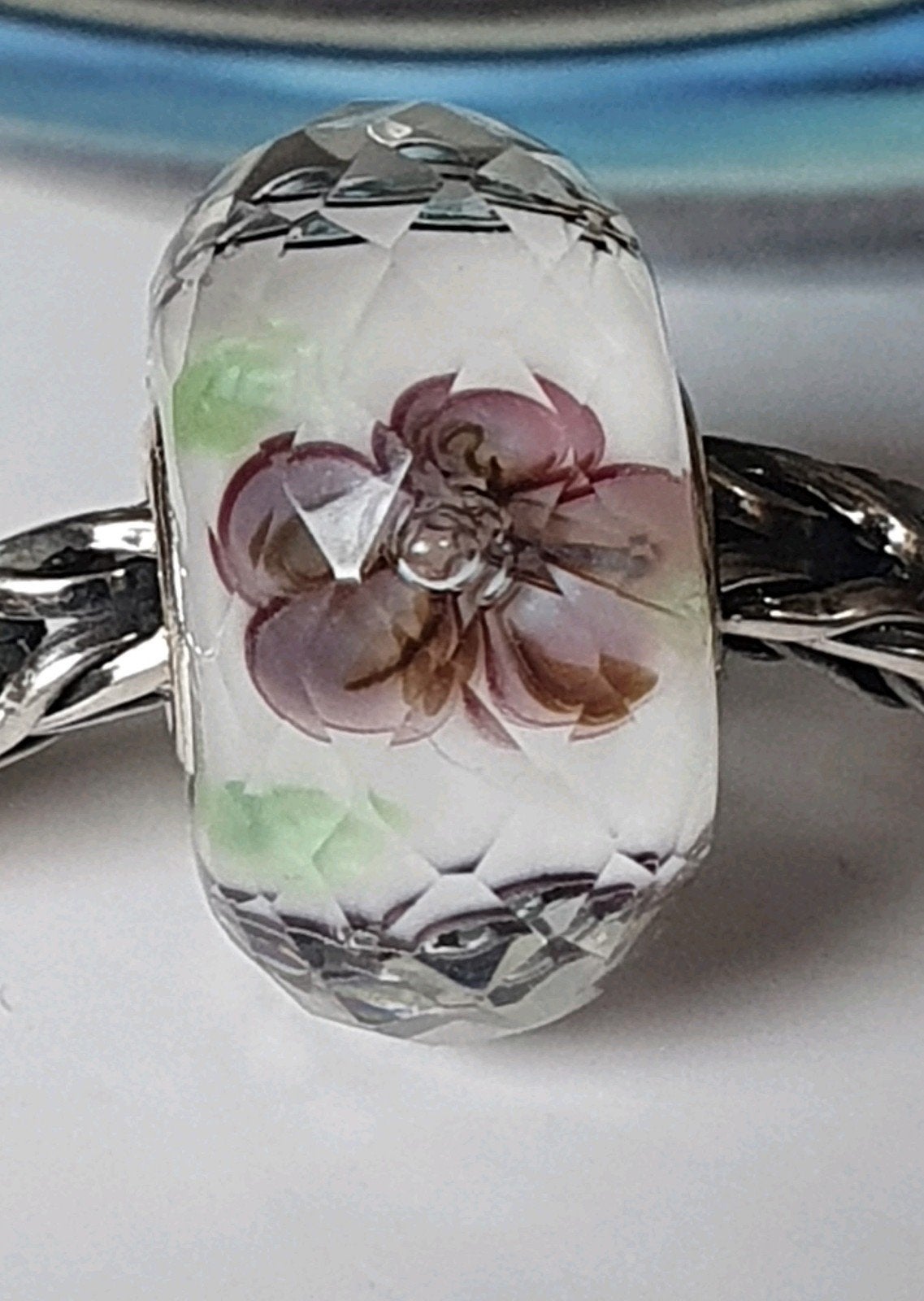 Prachtie Bloem Facet Van Trollbeads, Sieraden, Tassen en Uiterlijk, Glas of Kristal, Nieuw, Ophalen of Verzenden, Trollbeads