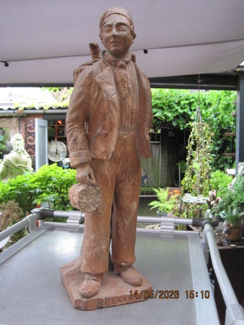 terracotta beeld uit 1852 AVS belgie 65 cm hoog (390), Antiek en Kunst, Kunst | Beelden en Houtsnijwerken, Beeld, Steen of Keramiek