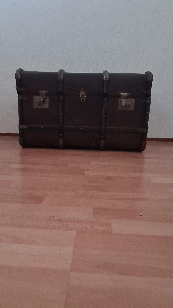 Vintage / antieke hutkoffer, Antiek en Kunst, Antiek | Woonaccessoires, Ophalen
