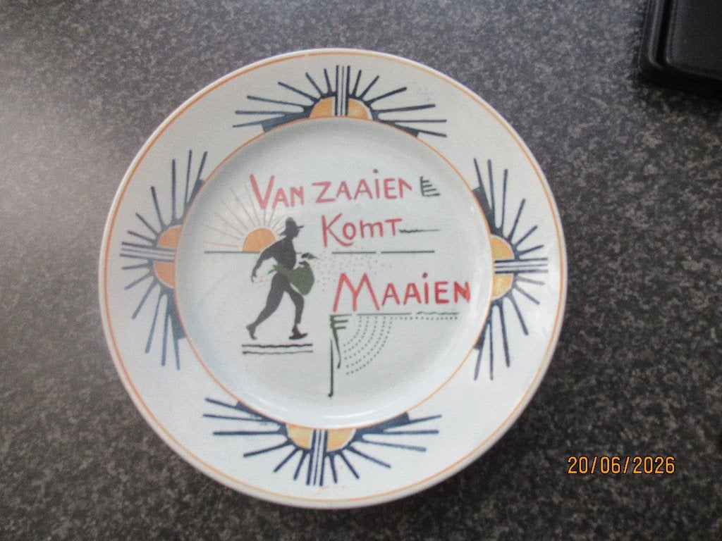 ART NOUVEAU BORD- VAN ZAAIEN KOMT MAAIEN-FRANZ MEHLEM, Ophalen of Verzenden