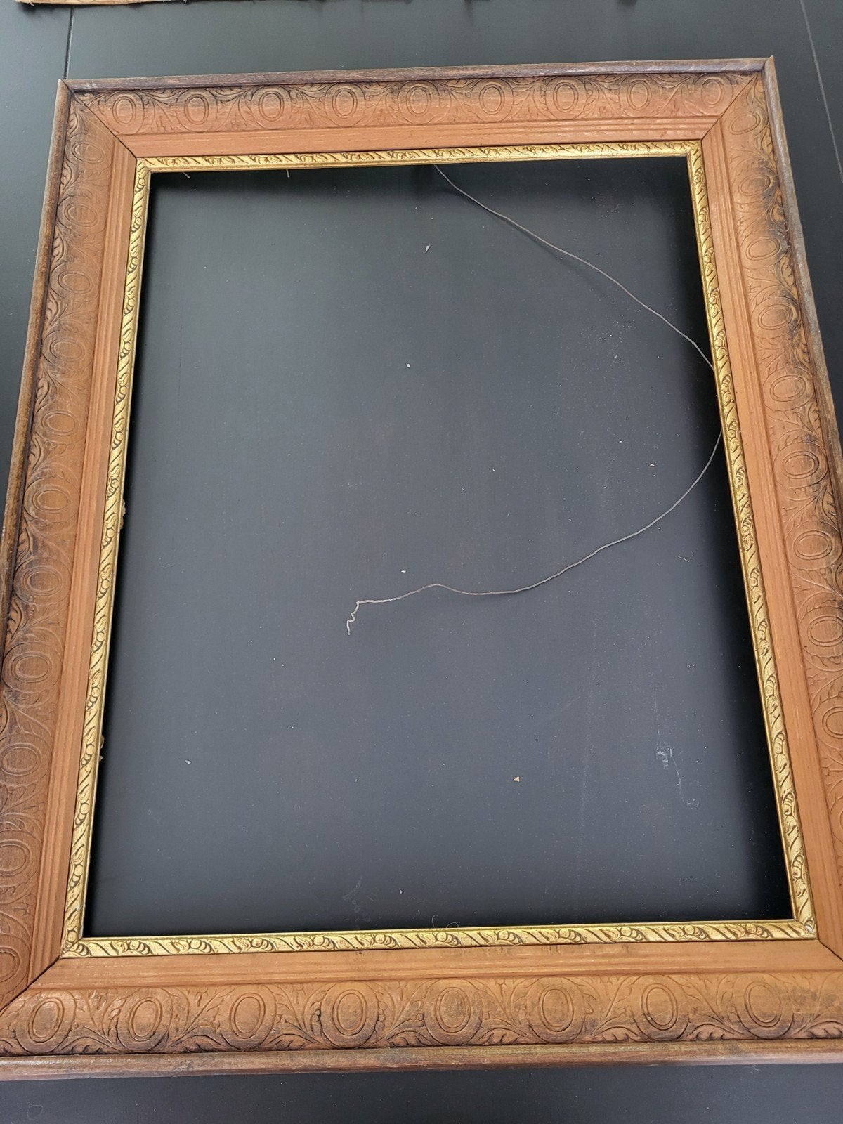 Antieke eind 19 eeuws houten snijwerk schilderij lijst, Ophalen