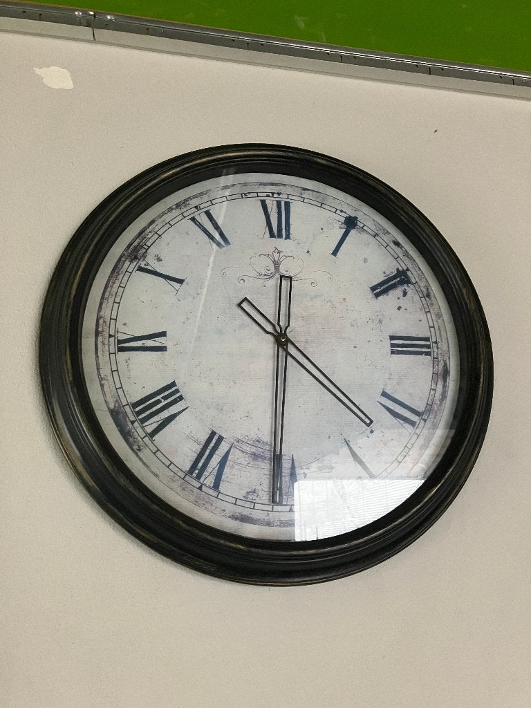 Grote wandklok - Vintage, Ophalen, Vintage, Analoog, Werkt op batterijen